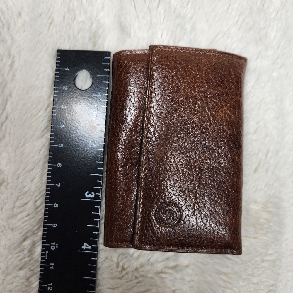 Vintage Samsonite Brown Full Grain Leather Wallet Key Holder - Picture 8 of 9